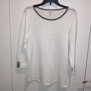 Petite white top. Talbots.